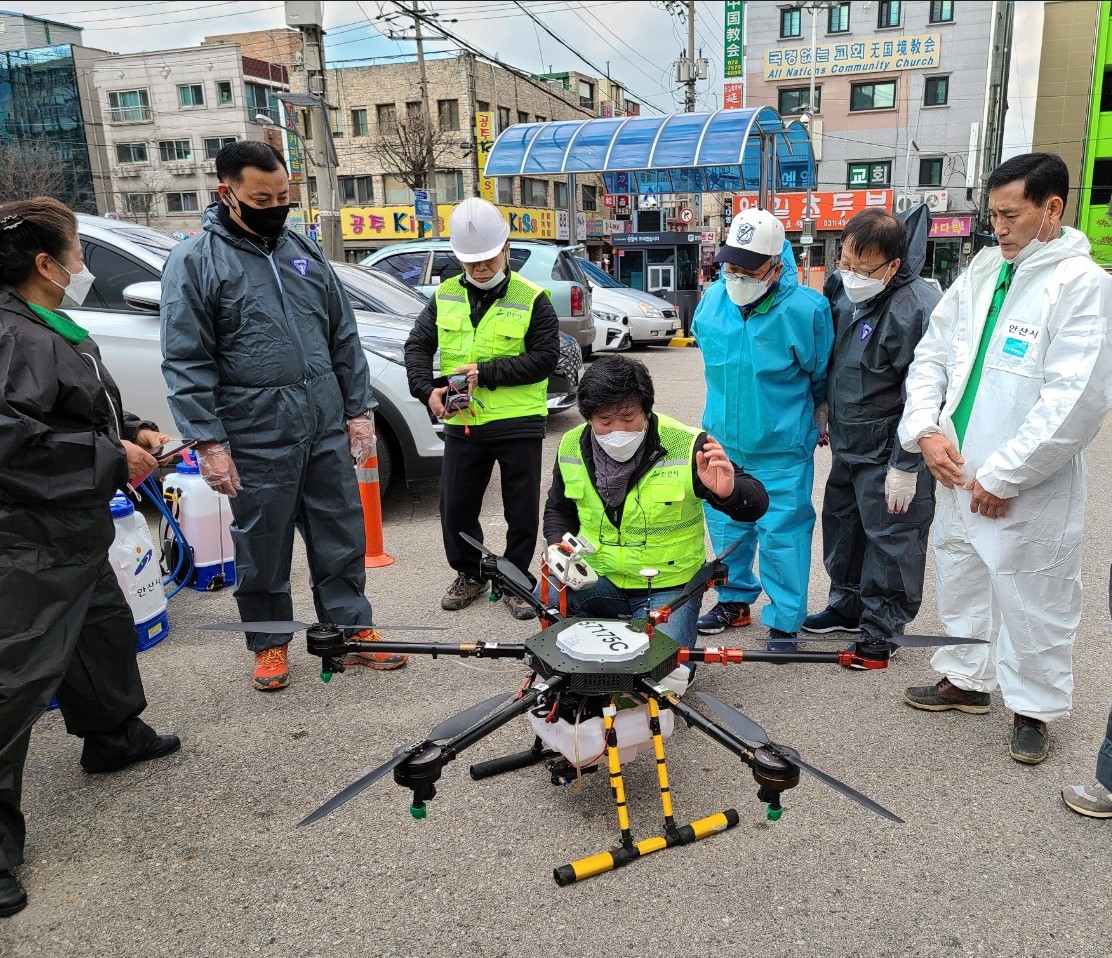 안산시, 코로나19 드론 방역…‘사각지대까지 꼼꼼하게’