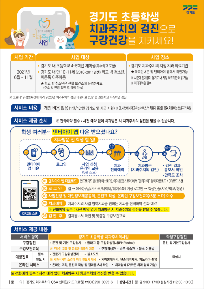 안산시 ‘초등학생 치과주치의 사업’실시