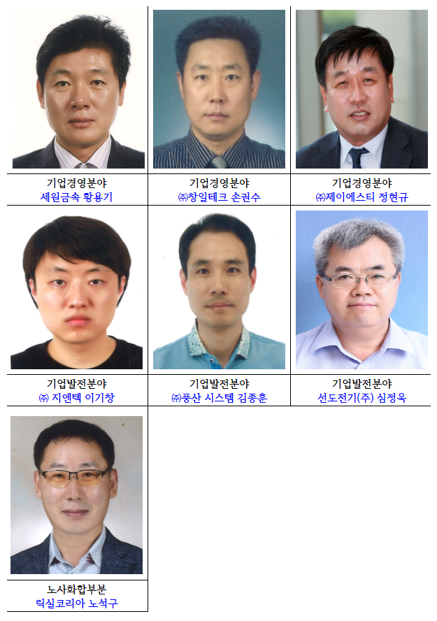 안산시, 중소기업대상 수상자 7명 선정