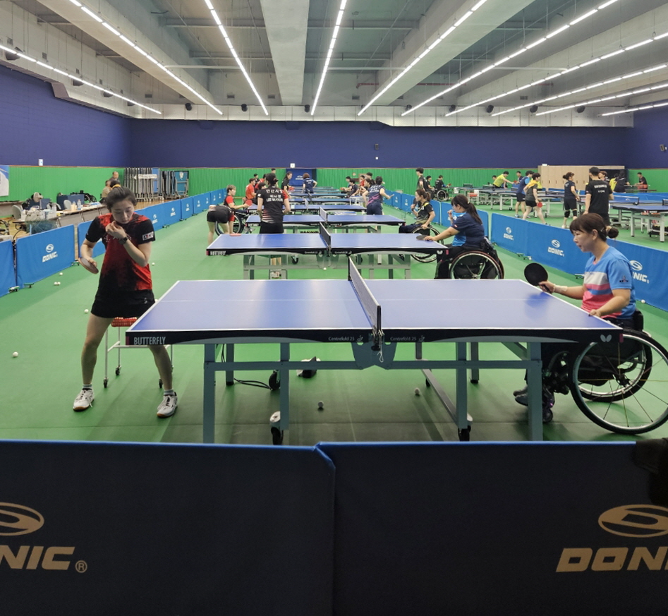 안산시청 탁구부, 장애인 국가대표 선수단에 기술 지도 재능기부