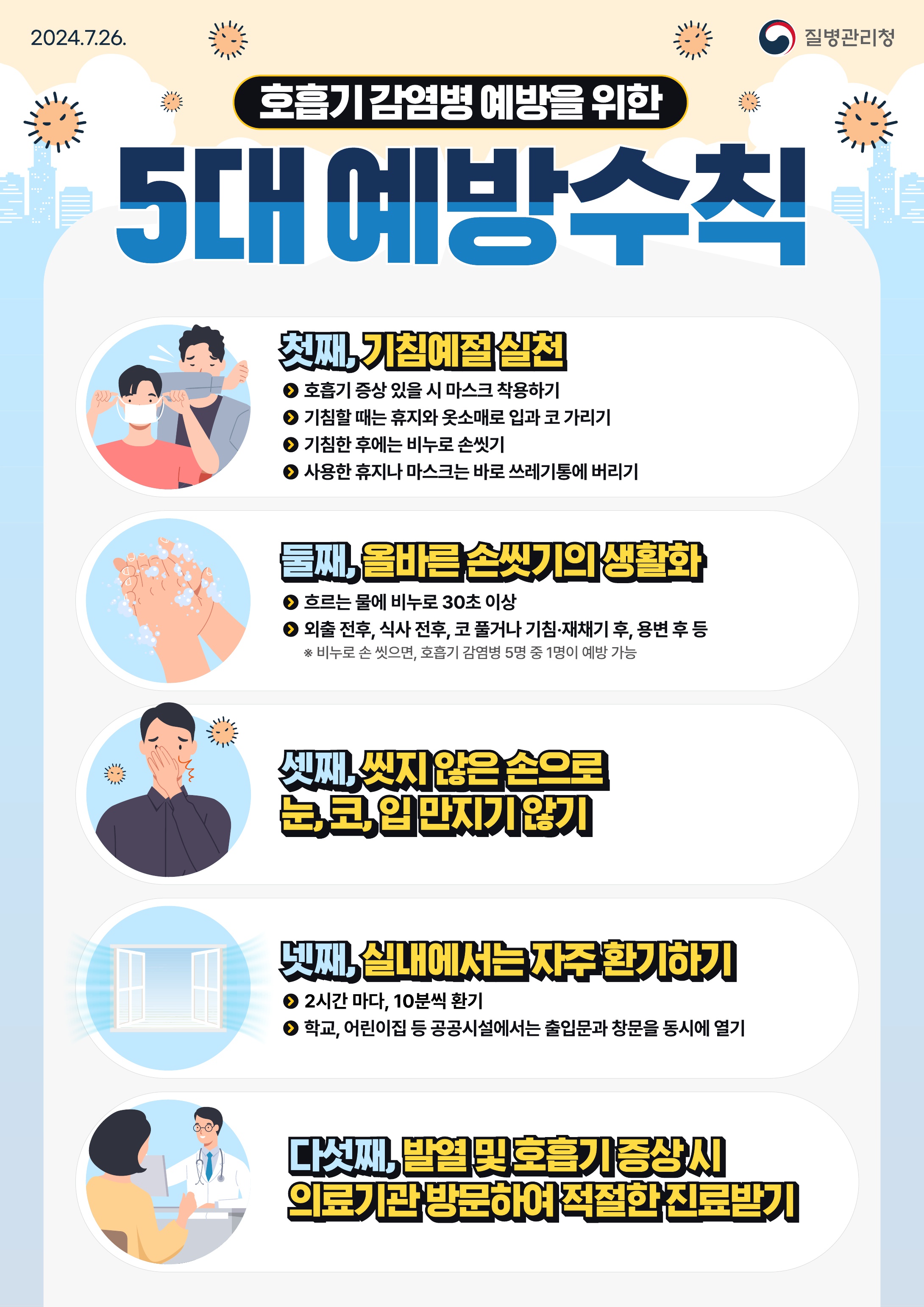 안산시, 인플루엔자 환자 급증에 따른 주의 및 예방 당부