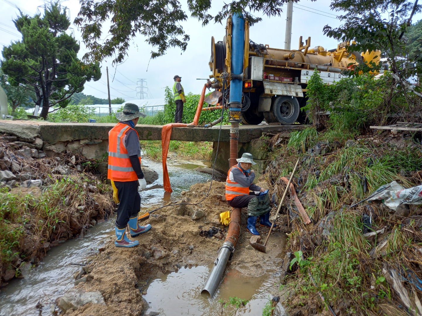 안산시, 폭우로 인한 하수시설 피해복구 총력