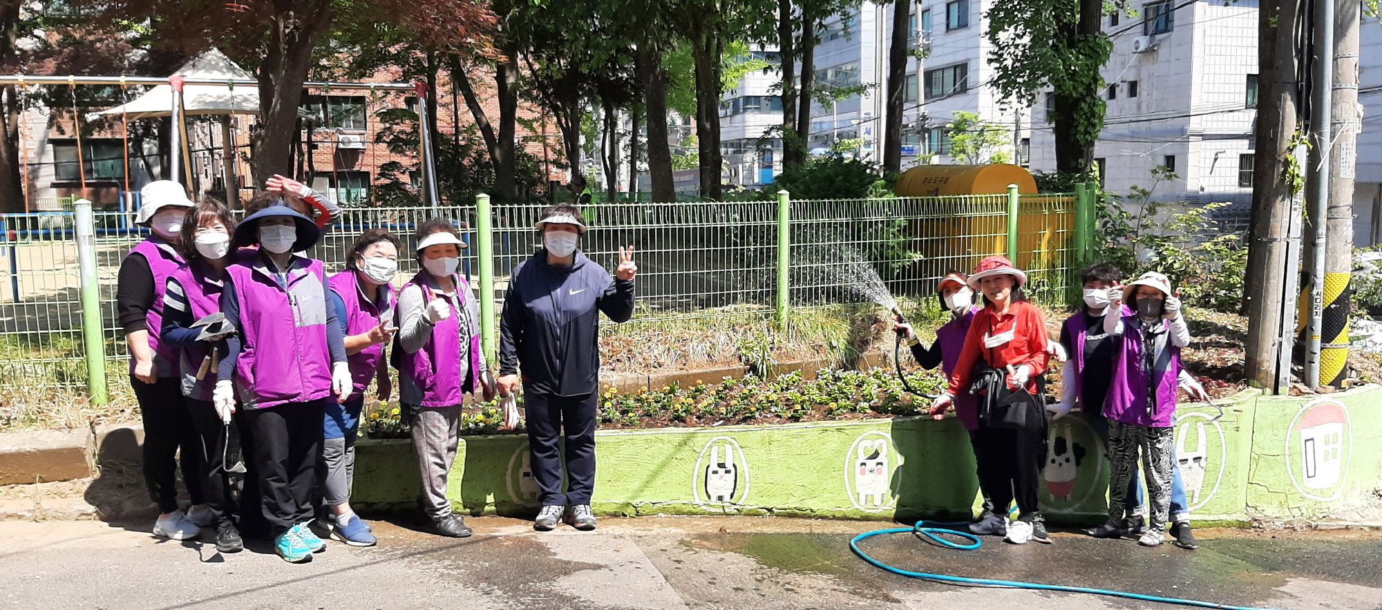 안산시 해양동 자원봉사단체, 도심 속 미니 화단 조성
