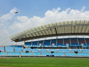 안산시, 드론 활용해 와~스타디움 경기장 안전점검…시민안전 지킨다