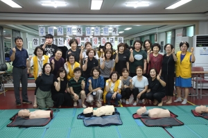 안산시 단원보건소·호수동 주민자치회, 심폐소생술 교육 진행