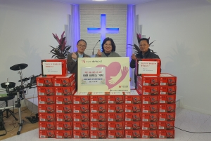 안산시 고잔동, 임마누엘교회로부터 라면 50박스 기탁받아