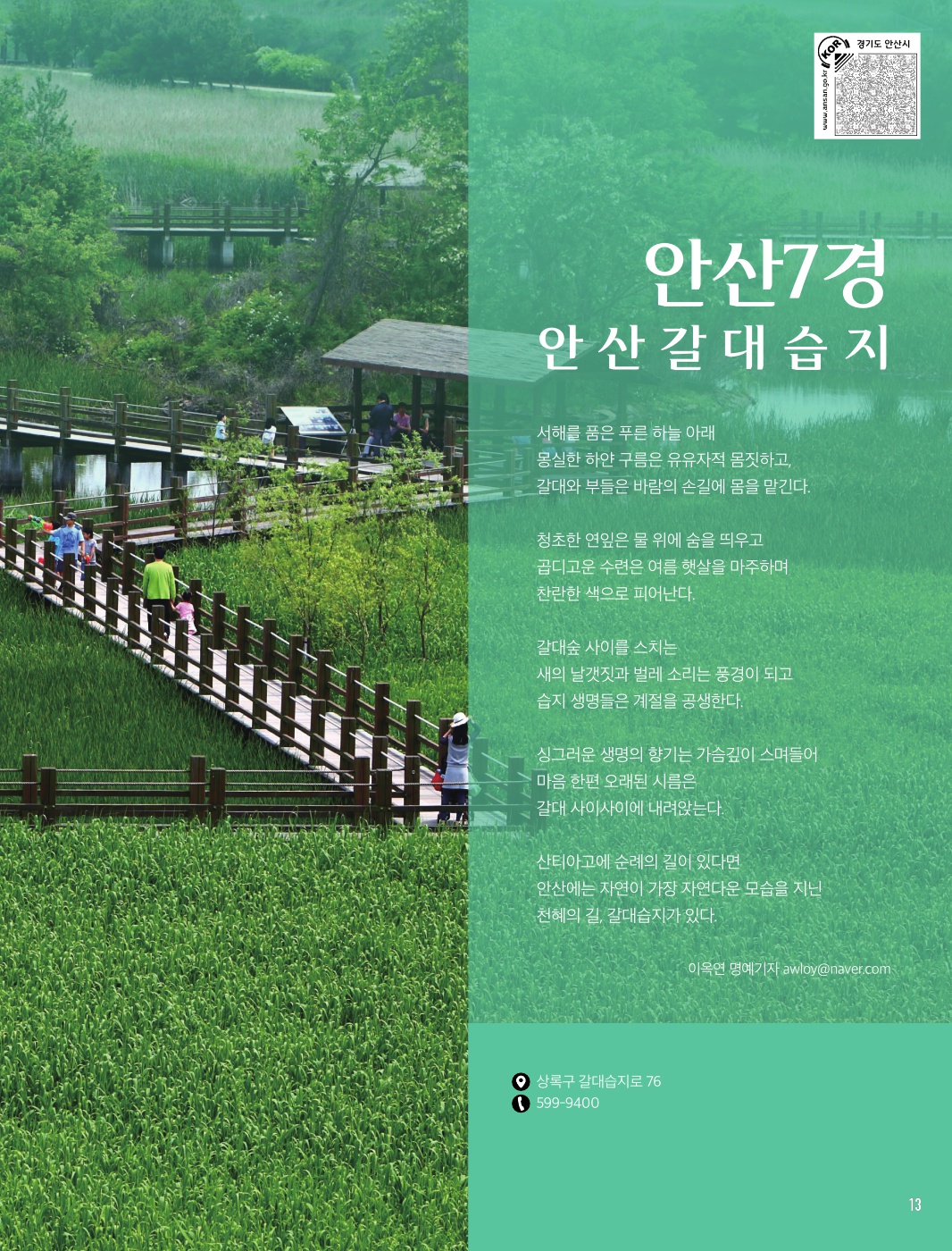 안산7경 '안산갈대습지'