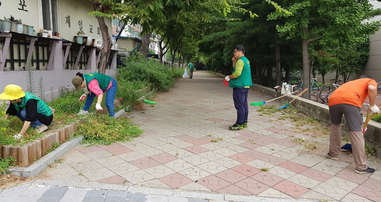 성포동 새마을협의회, 방역소독 및 환경정화활동 실시