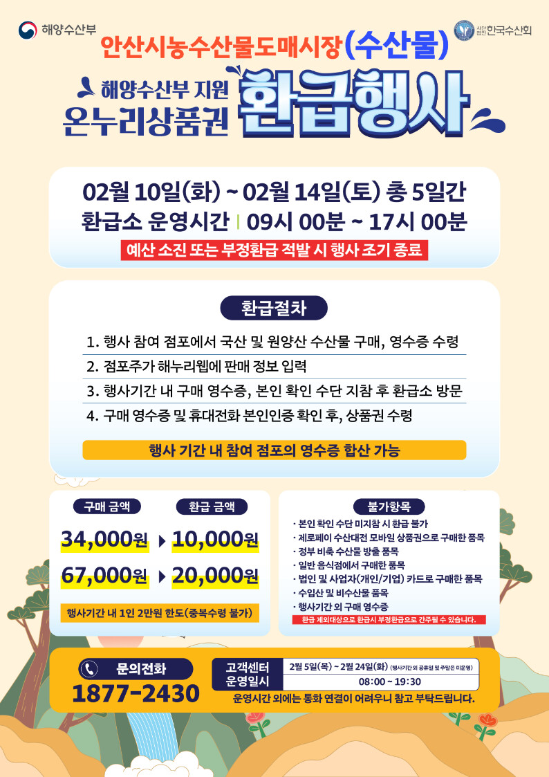 농수산물도매시장 설 맞아 온누리상품권 환급행사 진행 이미지 1