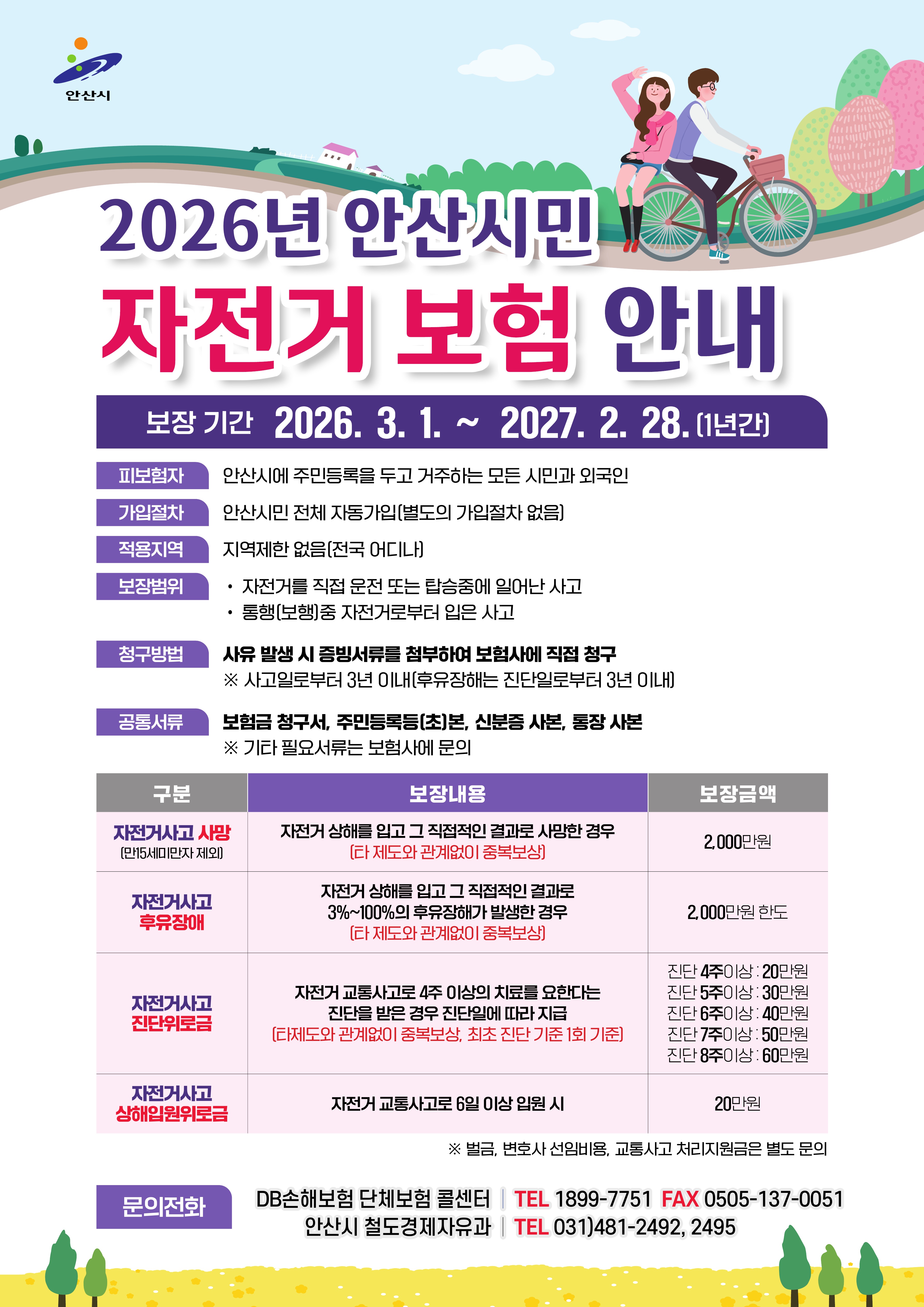 자전거 사고 걱정 던다… 전 시민 ‘자전거보험’ 자동 가입 이미지 1