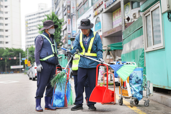 안산시 환경미화원 업무 체험 활동 사진