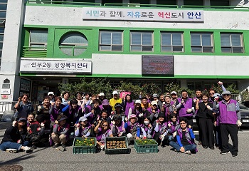 단원구 선부2동, 통장협의회 가을꽃 식재 활동 사진