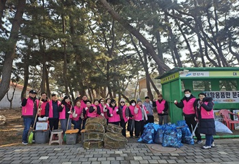 단원구 대부동, 직능단체연합회 설맞이 안산사랑 대청소 추진 사진