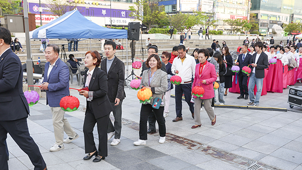 부처님 오신날 맞이 연등행사 안산불교연합회회장 취임식 사진