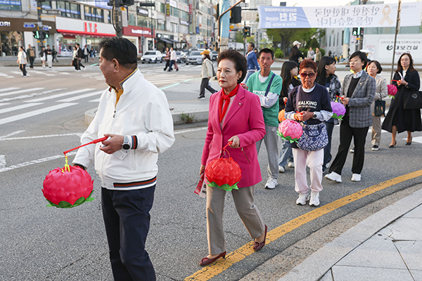 부처님 오신날 맞이 연등행사 안산불교연합회회장 취임식 사진