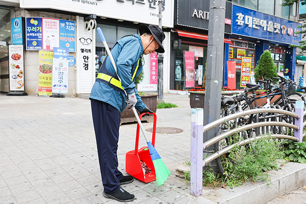 환경미화원 체험 활동 사진