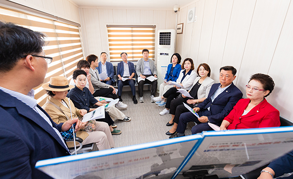 안산-대부도 뱃길 시범운항 탑승 및 부서간담회 사진