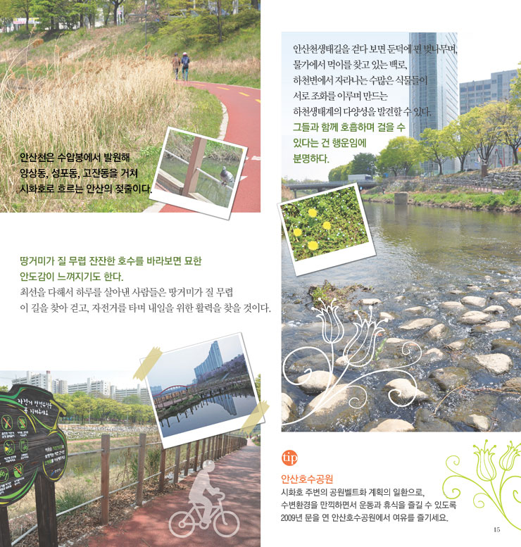 안산천 생태길 소개 이미지 - 자세한내용은 하단참조