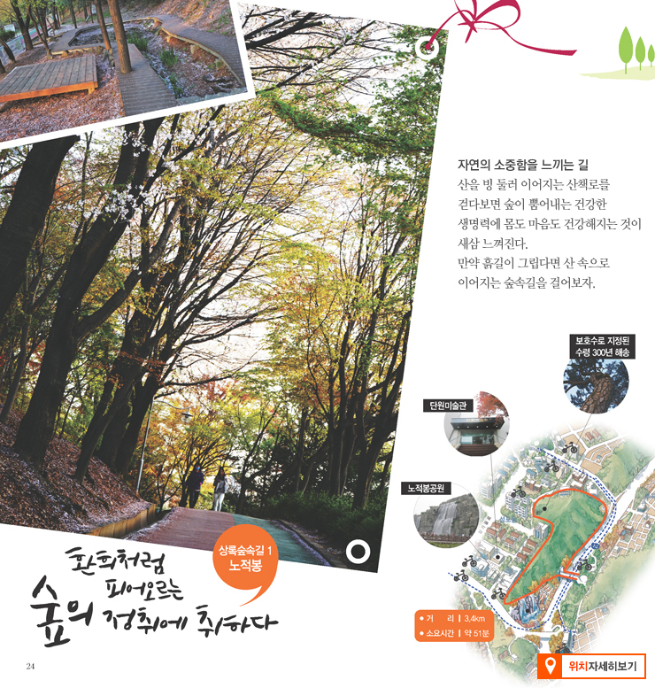 노적봉 숲속길 소개 이미지 - 자세한내용은 하단참조
